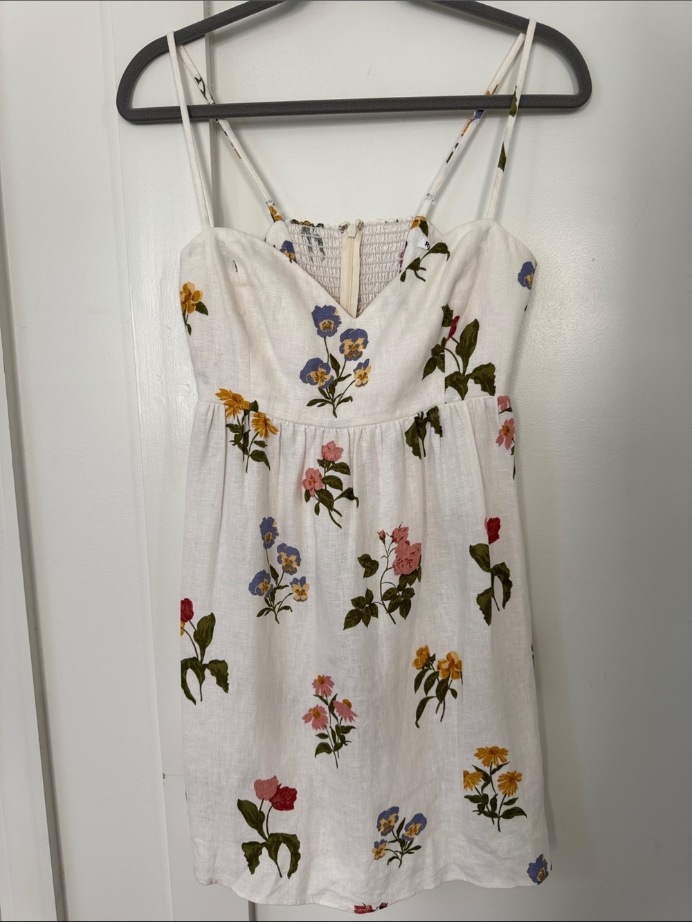 Reformation ‘Martin’ Linen Mini Dress Size 6 - Picture 2 of 13